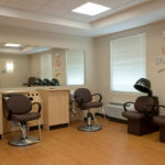 a hair salon and spa at Bridgeport Healthcare Center