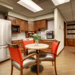 a kitchenette at Evergreen Crossing & Loft