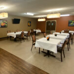 upscale dining room at Salem North Healthcare Center