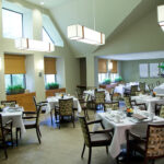 a formal dining room at Ellicott City Healthcare Center
