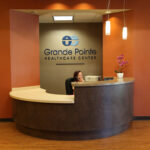 Front desk area for Grande Pointe Healthcare Community