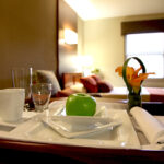 a room service set up at Pebble Creek Healthcare Center