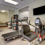 senior rehabilitation gym at Evergreen Crossing & Loft