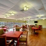 A dining room at Greenfield Healthcare Center