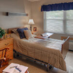 single patient bedroom at Evergreen Healthcare Center