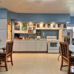 kitchenette and dining tables at Valley View Healthcare Center