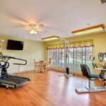 The state-of-the-art rehabilitation gym at Greenfield Healthcare Center